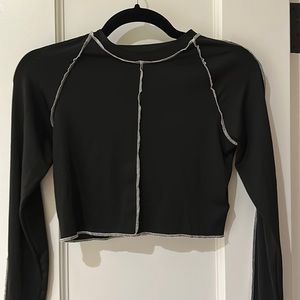 black long sleeve with white seams